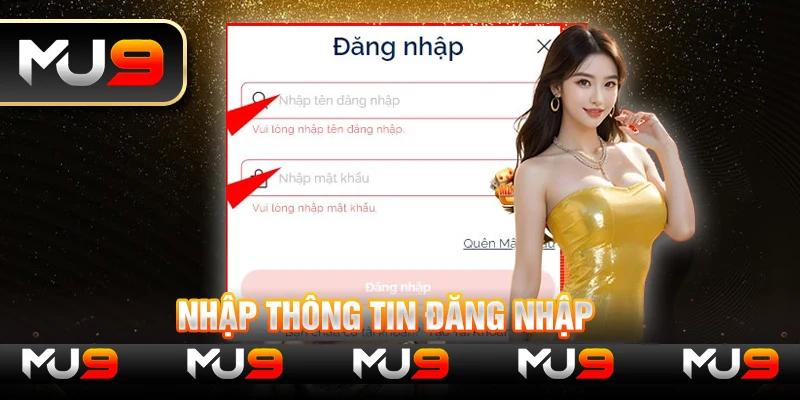 Nhập thông tin đăng nhập