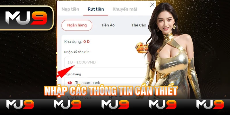 Nhập các thông tin cần thiết